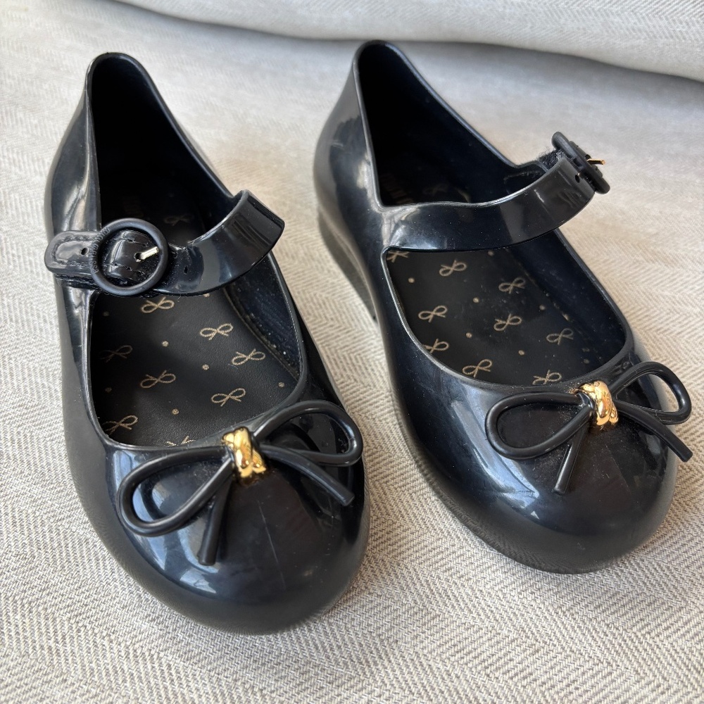 Mini Melissa black flats toddler shoes